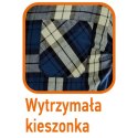 KOSZULA FLANELOWA GRANATOWO-OLIWKOWO-CZARNA, ROZMIAR L