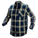KOSZULA FLANELOWA GRANATOWO-OLIWKOWO-CZARNA, ROZMIAR XL