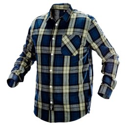 KOSZULA FLANELOWA GRANATOWO-OLIWKOWO-CZARNA, ROZMIAR XL