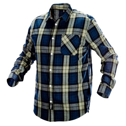 KOSZULA FLANELOWA GRANATOWO-OLIWKOWO-CZARNA, ROZMIAR XL KOSZULA FLANELOWA GRANATOWO-OLIWKOWO-CZARNA, ROZMIAR XL