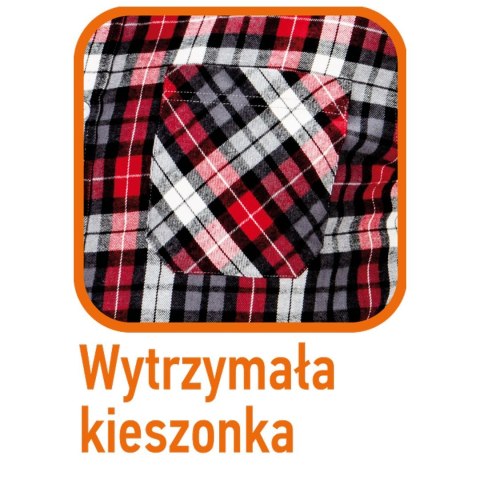 KOSZULA FLANELOWA KRATA CZERWONO-CZARNO-BIAŁA, ROZMIAR L KOSZULA FLANELOWA KRATA CZERWONO-CZARNO-BIAŁA, ROZMIAR L