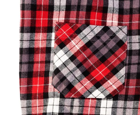 KOSZULA FLANELOWA KRATA CZERWONO-CZARNO-BIAŁA, ROZMIAR L KOSZULA FLANELOWA KRATA CZERWONO-CZARNO-BIAŁA, ROZMIAR L