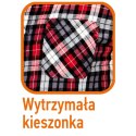 KOSZULA FLANELOWA KRATA CZERWONO-CZARNO-BIAŁA, ROZMIAR XXL