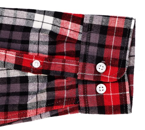 KOSZULA FLANELOWA KRATA CZERWONO-CZARNO-BIAŁA, ROZMIAR XXL KOSZULA FLANELOWA KRATA CZERWONO-CZARNO-BIAŁA, ROZMIAR XXL