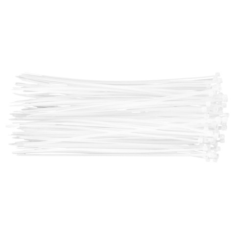 O PASKI ZACISKOWE 2.5 x 200 MM, 100 SZT., BIAŁE