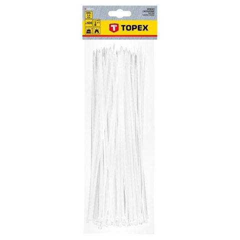 O PASKI ZACISKOWE 3.6 x 300 MM, 100 SZT., BIAŁE O PASKI ZACISKOWE 3.6 x 300 MM, 100 SZT., BIAŁE