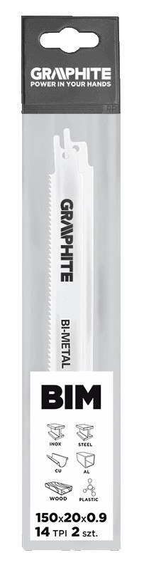 BRZESZCZOTY BAGNETOWE 150 x 20 x 0.9 MM, 14TPI, K PL. 2 SZT.