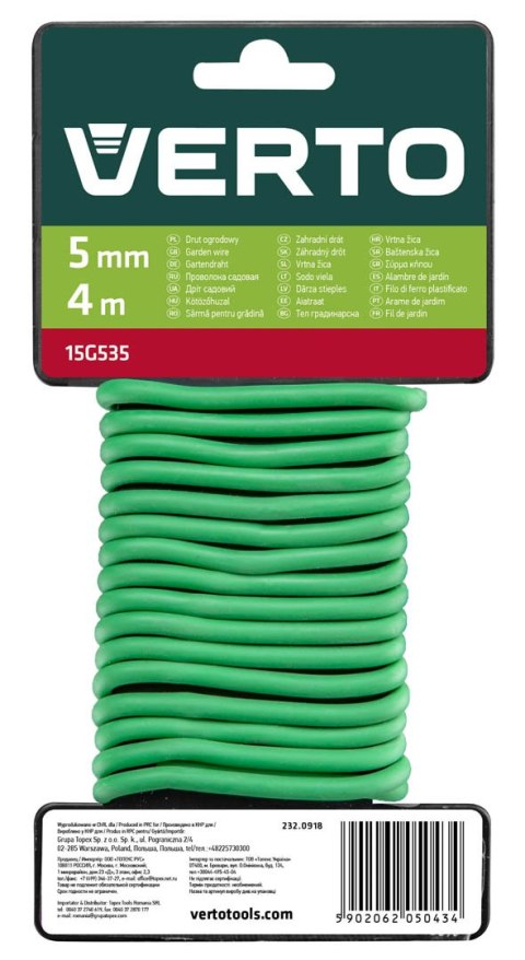 DRUT OGRODOWY 5 MM, 4 M DRUT OGRODOWY 5 MM, 4 M