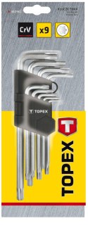 KLUCZE TORx T10-T50, ZESTAW 9 SZT.