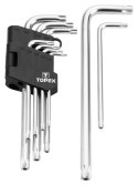 KLUCZE TORx T10-T50, ZESTAW 9 SZT.