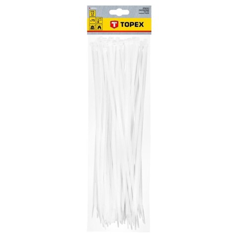 O PASKI ZACISKOWE 4.8 x 370 MM, 75 SZT., BIAŁE O PASKI ZACISKOWE 4.8 x 370 MM, 75 SZT., BIAŁE