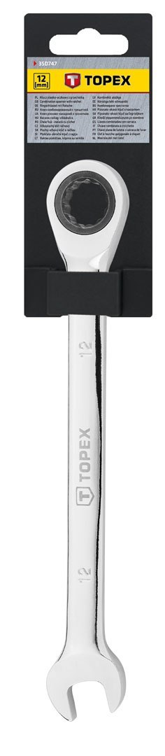 KLUCZ PŁASKO-OCZKOWY Z GRZECHOTKĄ, 12 MM KLUCZ PŁASKO-OCZKOWY Z GRZECHOTKĄ, 12 MM