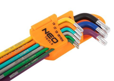 KLUCZE TORx T10-50, ZESTAW 9 SZT., KOLOROWE KLUCZE TORx T10-50, ZESTAW 9 SZT., KOLOROWE