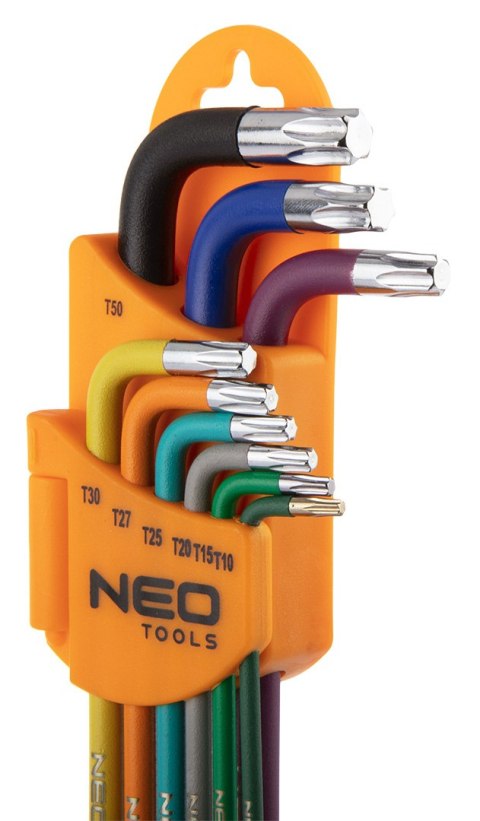 KLUCZE TORx T10-50, ZESTAW 9 SZT., KOLOROWE KLUCZE TORx T10-50, ZESTAW 9 SZT., KOLOROWE