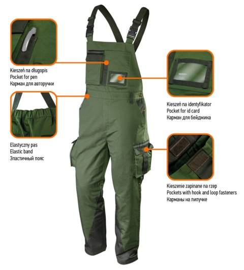 OGRODNICZKI ROBOCZE CAMO OLIVE, ROZMIAR M OGRODNICZKI ROBOCZE CAMO OLIVE, ROZMIAR M