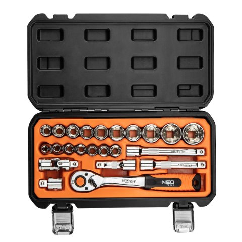 KLUCZE NASADOWE 1/2", ZESTAW 23 SZT. KLUCZE NASADOWE 1/2", ZESTAW 23 SZT.