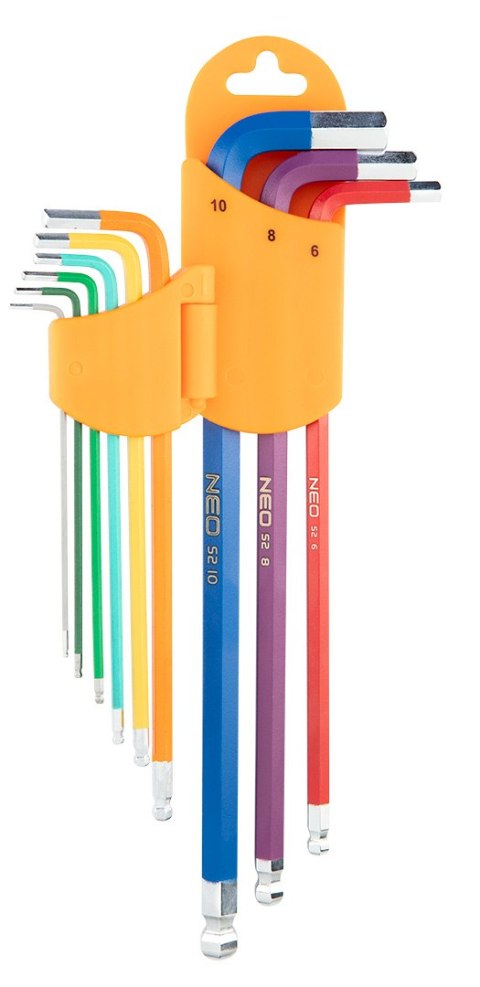 KLUCZE SZEŚCIOKĄTNE 1.5-10 MM, ZESTAW 9 SZT. KLUCZE SZEŚCIOKĄTNE 1.5-10 MM, ZESTAW 9 SZT.