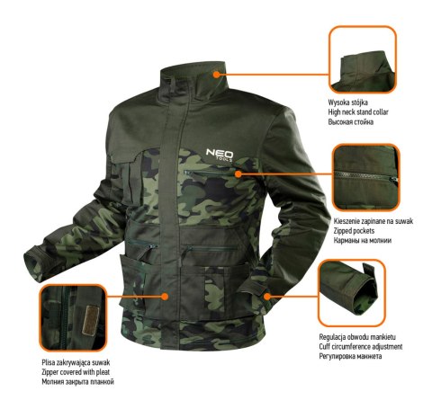 BLUZA ROBOCZA CAMO, ROZMIAR XXXL BLUZA ROBOCZA CAMO, ROZMIAR XXXL