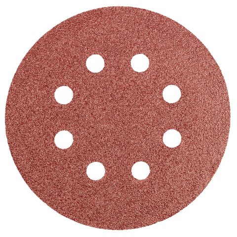 KRĄŻKI ŚCIERNE 125 MM, K60, 5 SZT., Z 8 OTWORAMI KRĄŻKI ŚCIERNE 125 MM, K60, 5 SZT., Z 8 OTWORAMI