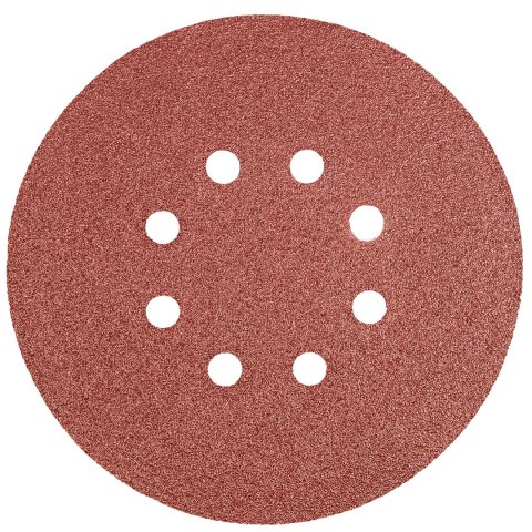 KRĄŻKI ŚCIERNE 150 MM, K80, 5 SZT., Z 8 OTWORAMI KRĄŻKI ŚCIERNE 150 MM, K80, 5 SZT., Z 8 OTWORAMI