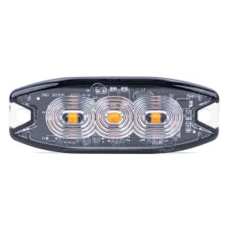 LAM PA BŁYSKOWA OSTRZEGAWCZA  PŁASKA 3 LED R65 R10 12-24V AMIO-02297