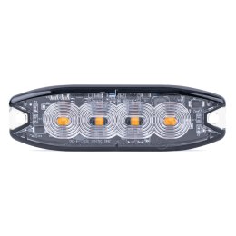 LAM PA BŁYSKOWA OSTRZEGAWCZA  PŁASKA 4 LED R65 R10 12-24V AMIO-02298