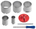OTWORNICE WOLFRAMOWE 32-83 MM, ZESTAW 5 SZT. +  PILNIK