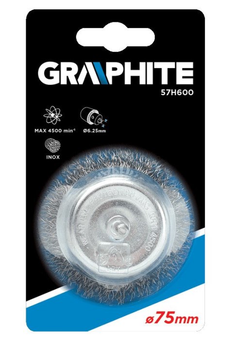 SZCZOTKA DRUCIANA DOCZOŁOWA Z TRZ PIENIEM 75 MM, INOX SZCZOTKA DRUCIANA DOCZOŁOWA Z TRZ PIENIEM 75 MM, INOX