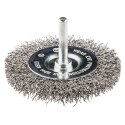 SZCZOTKA DRUCIANA TARCZOWA Z TRZ PIENIEM 75 MM, INOX