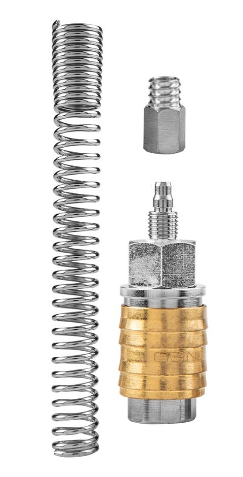 SZYBKOZŁĄCZKA DO KOM PRESORA Z WYJŚCIEM NA WĄŻ 4 x 6 MM SZYBKOZŁĄCZKA DO KOM PRESORA Z WYJŚCIEM NA WĄŻ 4 x 6 MM