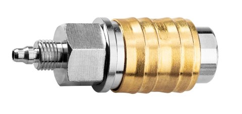 SZYBKOZŁĄCZKA DO KOM PRESORA Z WYJŚCIEM NA WĄŻ 4 x 6 MM SZYBKOZŁĄCZKA DO KOM PRESORA Z WYJŚCIEM NA WĄŻ 4 x 6 MM