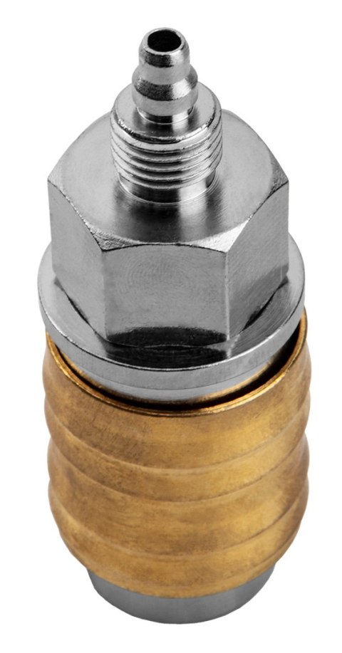 SZYBKOZŁĄCZKA DO KOM PRESORA Z WYJŚCIEM NA WĄŻ 4 x 6 MM SZYBKOZŁĄCZKA DO KOM PRESORA Z WYJŚCIEM NA WĄŻ 4 x 6 MM