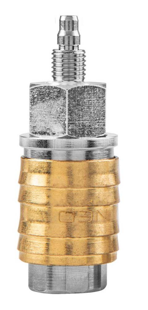 SZYBKOZŁĄCZKA DO KOM PRESORA Z WYJŚCIEM NA WĄŻ 4 x 6 MM SZYBKOZŁĄCZKA DO KOM PRESORA Z WYJŚCIEM NA WĄŻ 4 x 6 MM