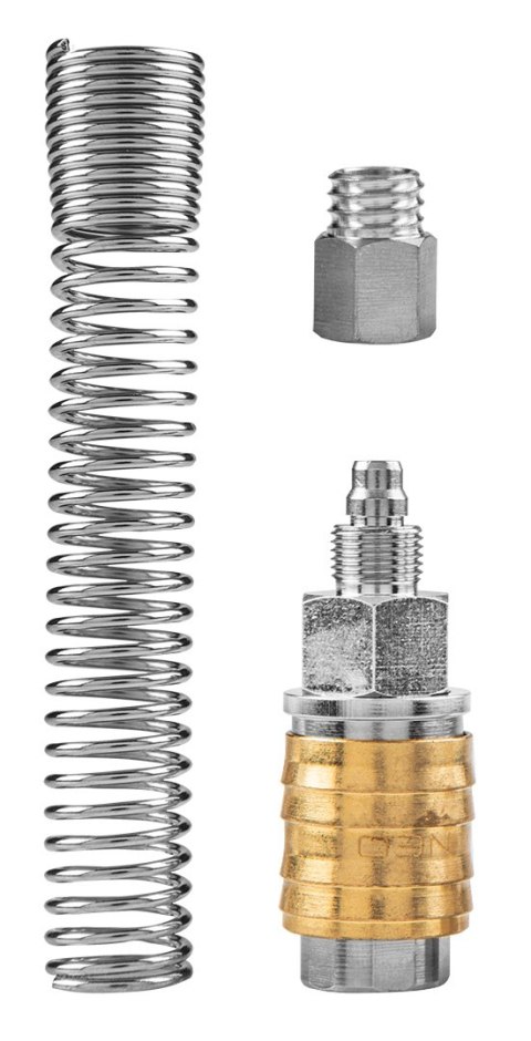SZYBKOZŁĄCZKA DO KOM PRESORA Z WYJŚCIEM NA WĄŻ 8 x 10 MM SZYBKOZŁĄCZKA DO KOM PRESORA Z WYJŚCIEM NA WĄŻ 8 x 10 MM