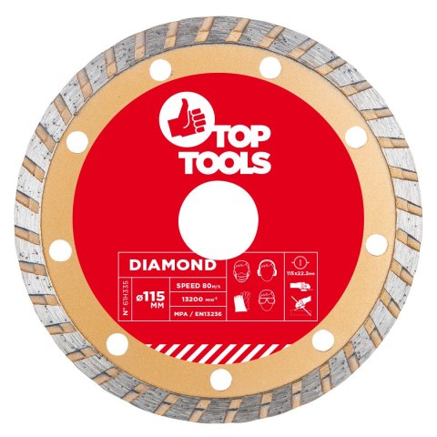 TARCZA DIAMENTOWA 115 x 22.2 MM, TURBO TARCZA DIAMENTOWA 115 x 22.2 MM, TURBO