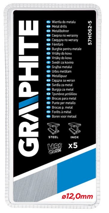 WIERTŁA DO METALU HSS-CO 12.0 MM, 5 SZT. WIERTŁA DO METALU HSS-CO 12.0 MM, 5 SZT.
