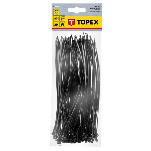 O PASKI ZACISKOWE 2.5 x 200 MM, 100 SZT., CZARNE O PASKI ZACISKOWE 2.5 x 200 MM, 100 SZT., CZARNE