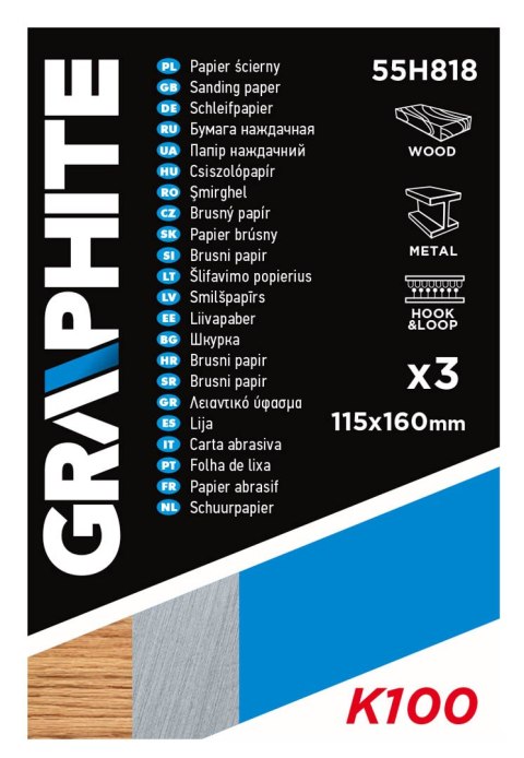 PA PIER ŚCIERNY 115 x 160 MM, OTWORY, PERFORACJA DO ODRYWANIA, RZE P. K100, 3 SZT. PA PIER ŚCIERNY 115 x 160 MM, OTWORY, PERFORACJA DO ODRYWANIA, RZE P. K100, 3 SZT.