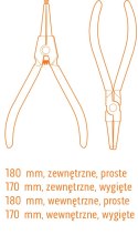 SZCZY PCE SEGERA DO  PIERŚCIENI OSADCZYCH, ZESTAW 4 SZT.