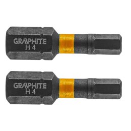 BITY UDAROWE HEX4 x 25 MM, 2 SZT.