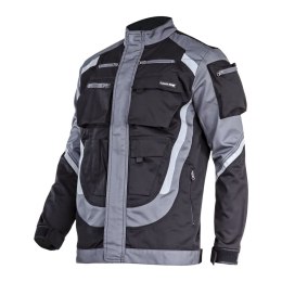 BLUZA CZARNO-SZARA Z  PASAMI ODBLASK., 