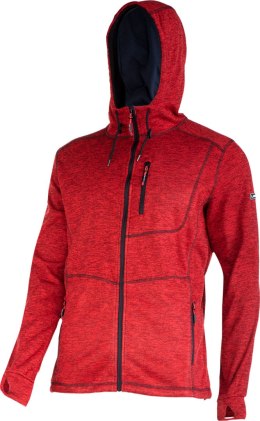 BLUZA Z KA PTUREM I SUWAKIEM CZERWONA, 