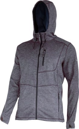 BLUZA Z KA PTUREM I SUWAKIEM SZARA, 