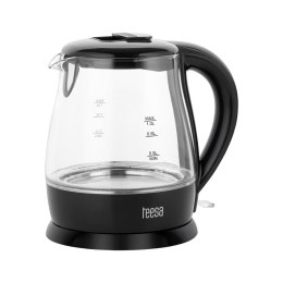 CZAJNIK ELEKTRYCZNY TEESA, SZKLANY, 1650 W, CZARNY, 1 L