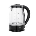 CZAJNIK ELEKTRYCZNY TEESA, SZKLANY, 2200 W, CZARNY, 1,7 L