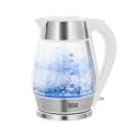 CZAJNIK ELEKTRYCZNY TEESA, SZKLANY + INOx, 2200 W, BIAŁY, 1,7 L