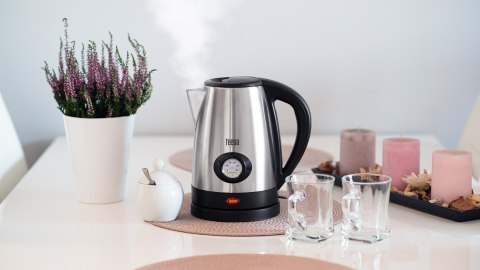 CZAJNIK ELEKTRYCZNY Z WSKAŹNIKIEM TEM PERATURY WODY, TEESA, STAL NIERDZEWNA, 2200W, 1,7L CZAJNIK ELEKTRYCZNY Z WSKAŹNIKIEM TEM PERATURY WODY, TEESA, STAL NIERDZEWNA, 2200W, 1,7L