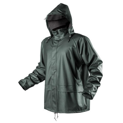 KURTKA PRZECIWDESZCZOWA PU/PVC, EN 343, ROZMIAR XL KURTKA PRZECIWDESZCZOWA PU/PVC, EN 343, ROZMIAR XL
