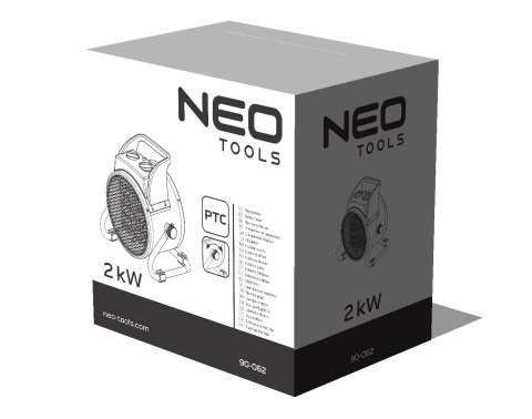 NAGRZEWNICA ELEKTRYCZNA CERAMICZNA PTC 2KW NAGRZEWNICA ELEKTRYCZNA CERAMICZNA PTC 2KW
