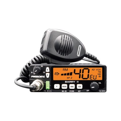 RADIO CB PRESIDENT BARRY II ASC VOX 12/24V RADIO CB PRESIDENT BARRY II ASC VOX 12/24V